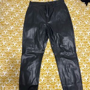 J. Crew pixie Black Faux Leather Pants